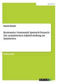 bokomslag Kontrastive Grammatik Spanisch-Deutsch
