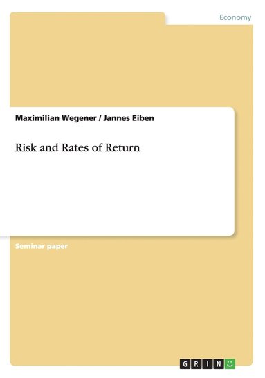 bokomslag Risk and Rates of Return