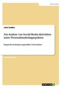 bokomslag Zur Analyse von Social-Media-Aktivitaten unter Personalmarketingaspekten
