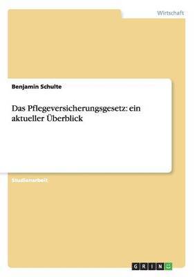 bokomslag Pflegeversicherungsgesetz
