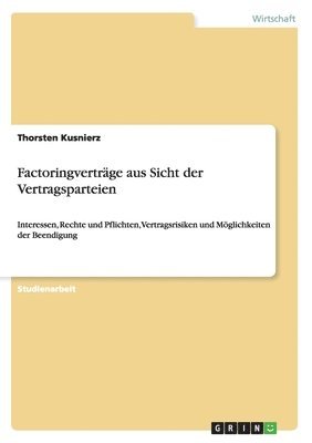 bokomslag Factoringvertrage Aus Sicht Der Vertragsparteien