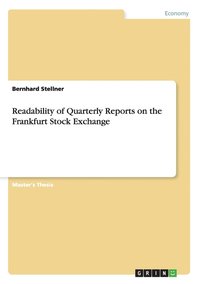 bokomslag Readability of Quarterly Reports on the Frankfurt Stock Exchange