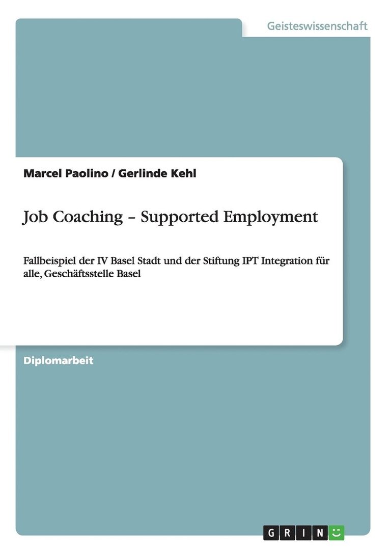 Job Coaching - Supported Employment 1