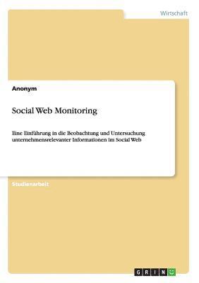 Social Web Monitoring 1