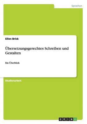 bokomslag bersetzungsgerechtes Schreiben und Gestalten