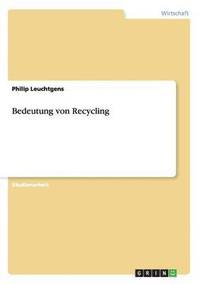bokomslag Bedeutung von Recycling