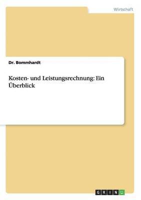 bokomslag Kosten- und Leistungsrechnung