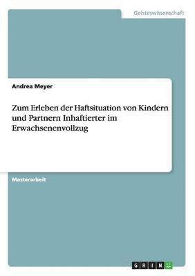 bokomslag Zum Erleben der Haftsituation von Kindern und Partnern Inhaftierter im Erwachsenenvollzug