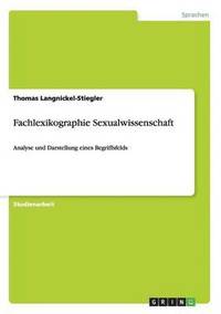 bokomslag Fachlexikographie Sexualwissenschaft