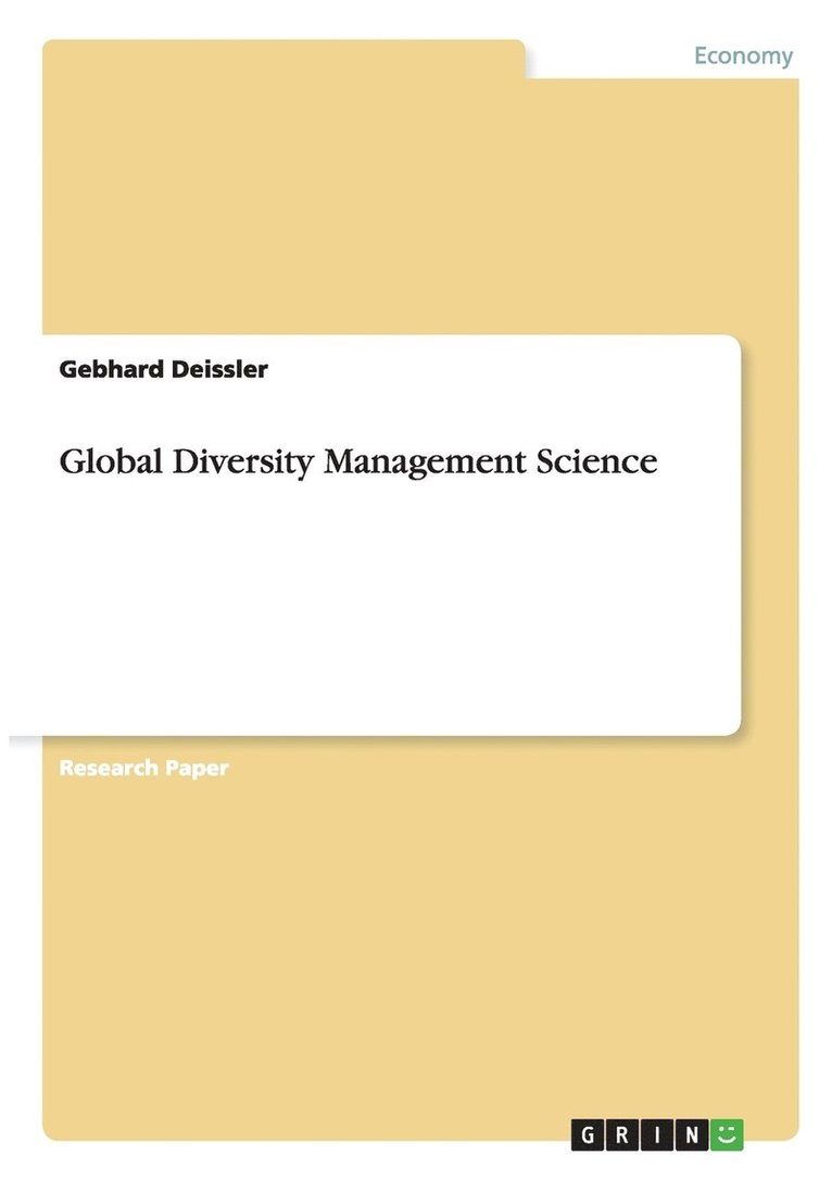 Global Diversity Management Science 1