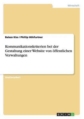 bokomslag Kommunikationskriterien bei der Gestaltung einer Website von öffentlichen Verwaltungen
