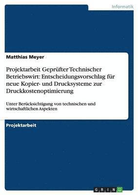 Projektarbeit Geprufter Technischer Betriebswirt 1