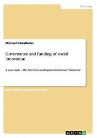 bokomslag Governance and Funding of Social Innovation