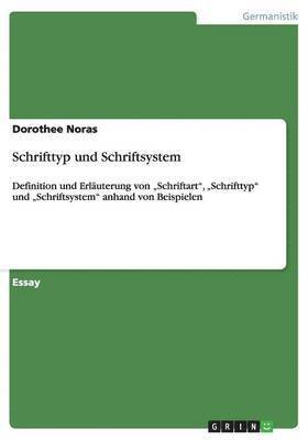 bokomslag Schrifttyp und Schriftsystem