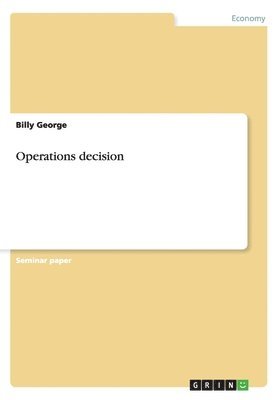 Operations decision 1