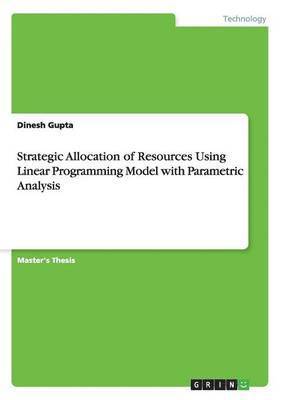 Dinesh Gupta - Strategic Allocation of Resources Using Linear Programming Model with Parametric Analysis, Häftad