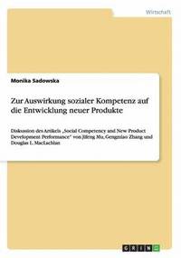 bokomslag Zur Auswirkung sozialer Kompetenz auf die Entwicklung neuer Produkte