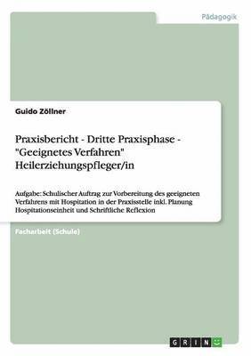 Guido Zöllner - Praxisbericht - Dritte Praxisphase - "Geeignetes Verfahren" Heilerziehungspfleger/in, Häftad