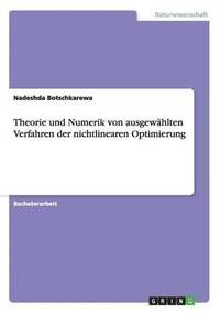 bokomslag Theorie und Numerik von ausgewhlten Verfahren der nichtlinearen Optimierung