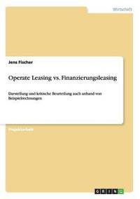 bokomslag Operate Leasing vs. Finanzierungsleasing