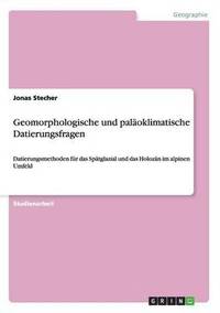 bokomslag Geomorphologische und palaoklimatische Datierungsfragen