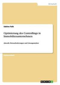 bokomslag Optimierung des Controllings in Immobilienunternehmen