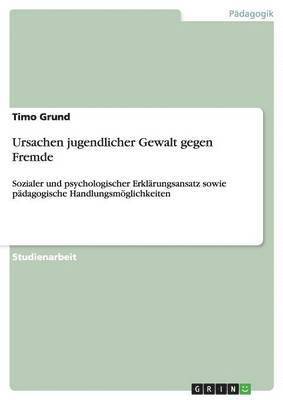 bokomslag Ursachen Jugendlicher Gewalt Gegen Fremde