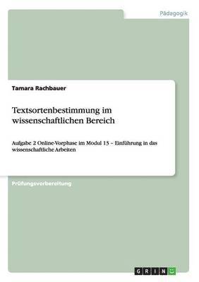 bokomslag Textsortenbestimmung im wissenschaftlichen Bereich