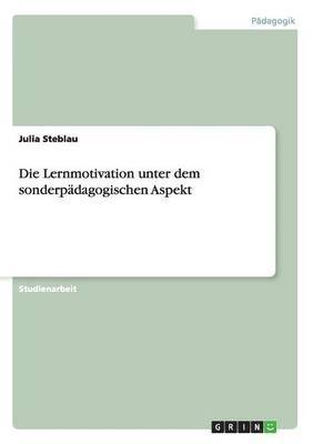 bokomslag Die Lernmotivation unter dem sonderpdagogischen Aspekt