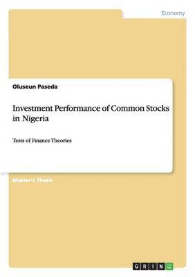 bokomslag Investment Performance of Common Stocks in Nigeria