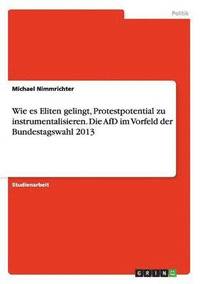bokomslag Wie es Eliten gelingt, Protestpotential zu instrumentalisieren. Die AfD im Vorfeld der Bundestagswahl 2013