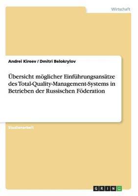 bokomslag Übersicht möglicher Einführungsansätze des Total-Quality-Management-Systems in Betrieben der Russischen Föderation