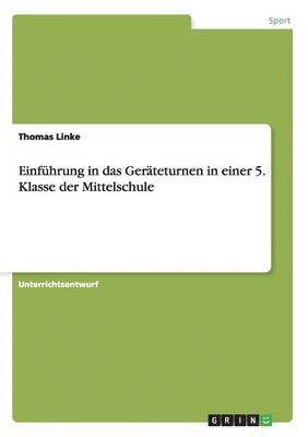 bokomslag Einfhrung in das Gerteturnen in einer 5. Klasse der Mittelschule