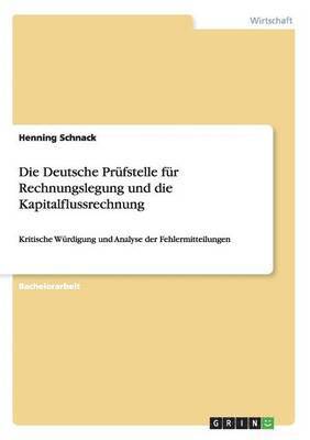 bokomslag Deutsche Prüfstelle für Rechnungslegung und die Kapitalflussrechnung