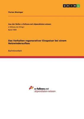 bokomslag Verhalten regenerativer Einspeiser bei einem Netzwiederaufbau
