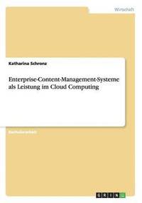 bokomslag Enterprise-Content-Management-Systeme ALS Leistung Im Cloud Computing