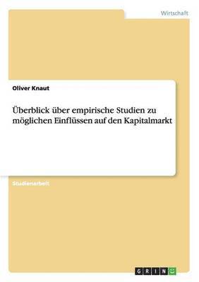 bokomslag berblick ber empirische Studien zu mglichen Einflssen auf den Kapitalmarkt