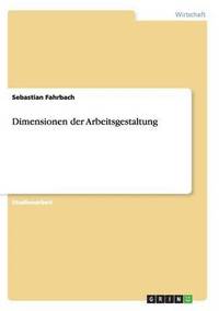 bokomslag Dimensionen der Arbeitsgestaltung