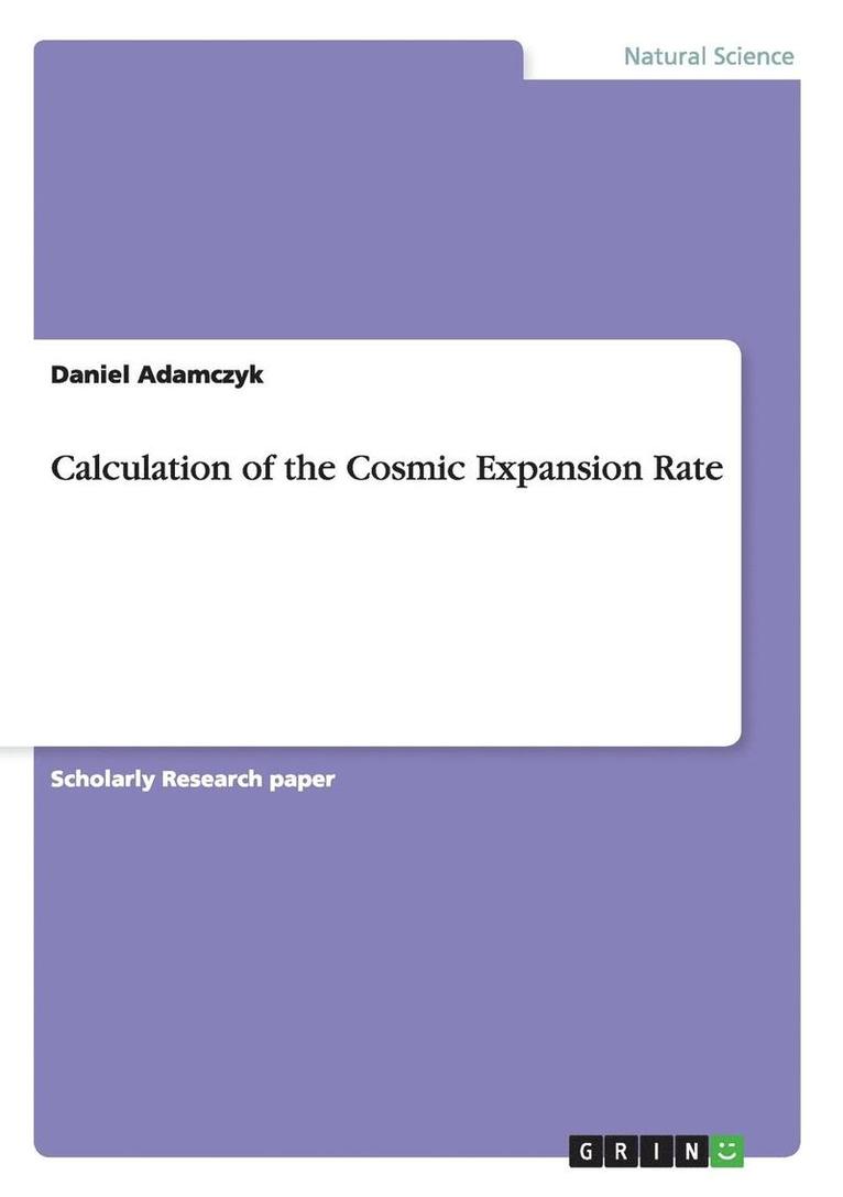 Calculation of the Cosmic Expansion Rate 1