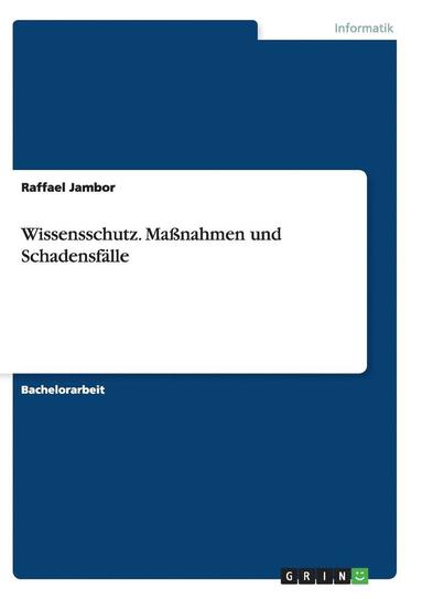 bokomslag Wissensschutz. Manahmen Und Schadensfalle