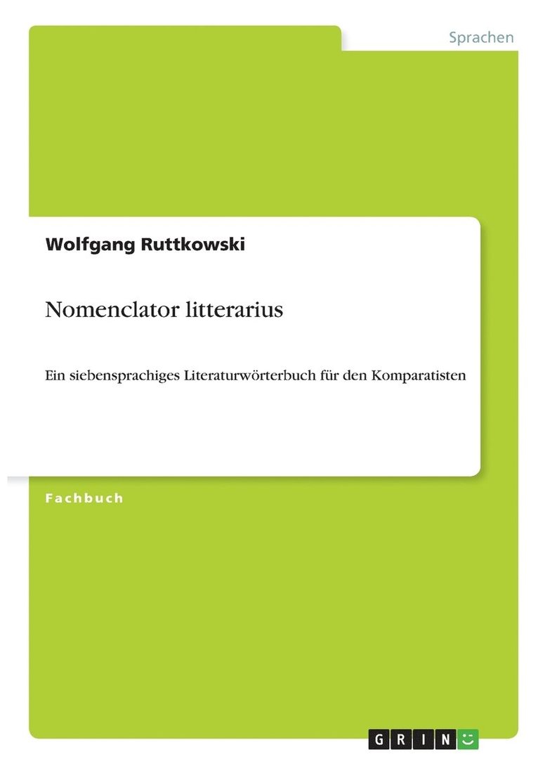 Nomenclator Litterarius 1