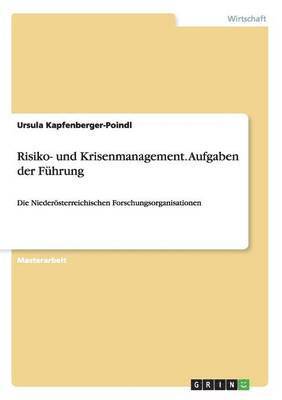 bokomslag Risiko- und Krisenmanagement. Aufgaben der Führung