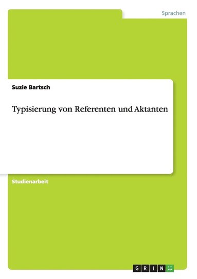 bokomslag Typisierung von Referenten und Aktanten