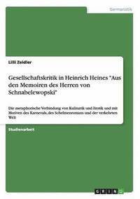 bokomslag Gesellschaftskritik in Heinrich Heines &quot;Aus den Memoiren des Herren von Schnabelewopski&quot;