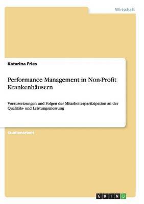 bokomslag Performance Management in Non-Profit Krankenhausern