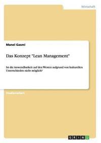 bokomslag Das Konzept &quot;Lean Management&quot;