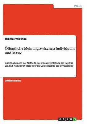 Thomas Widenka - Öffentliche Meinung zwischen Individuum und Masse, Häftad