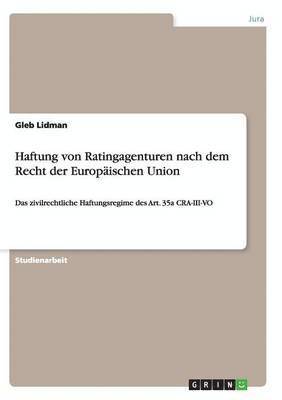 bokomslag Haftung von Ratingagenturen nach dem Recht der Europäischen Union