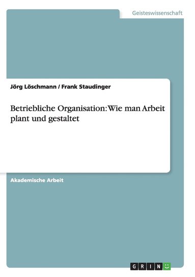 bokomslag Betriebliche Organisation