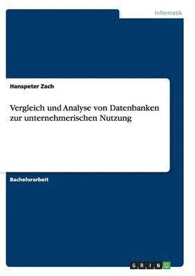 bokomslag Vergleich und Analyse von Datenbanken zur unternehmerischen Nutzung